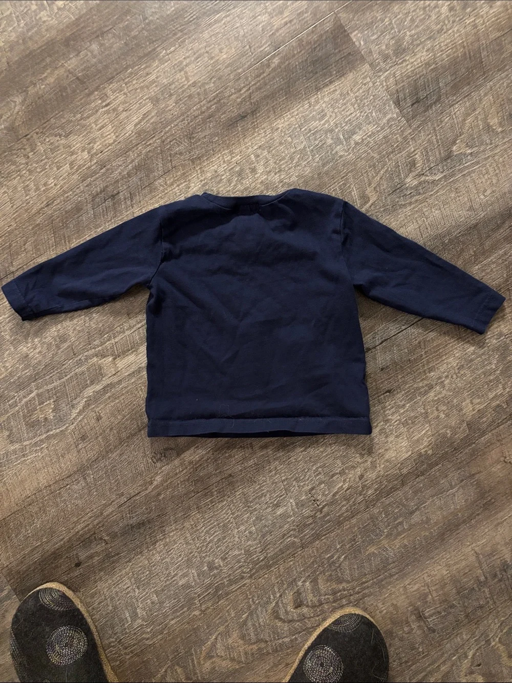 Ralph Lauren Navy Crewneck with Red Polo Emblem